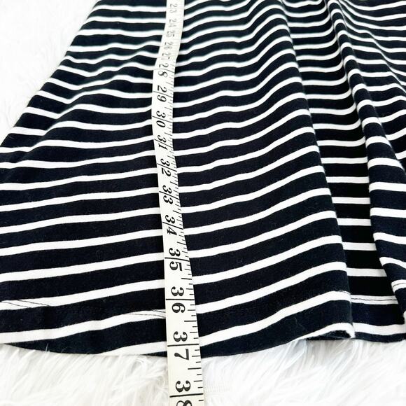Old Navy Black White Striped Fit & Flare Dress 3/4 Sleeve Size Small - Picture 5 of 9